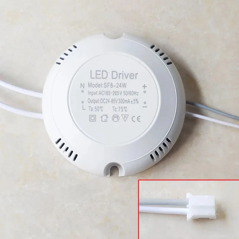 Sterownik LED AC165-265V na DC 24-85V 60V-130V Zasilacz Transformator Oświetleniowy do Lamp Sufitowych LED 8W 12W 18W 24W 36W