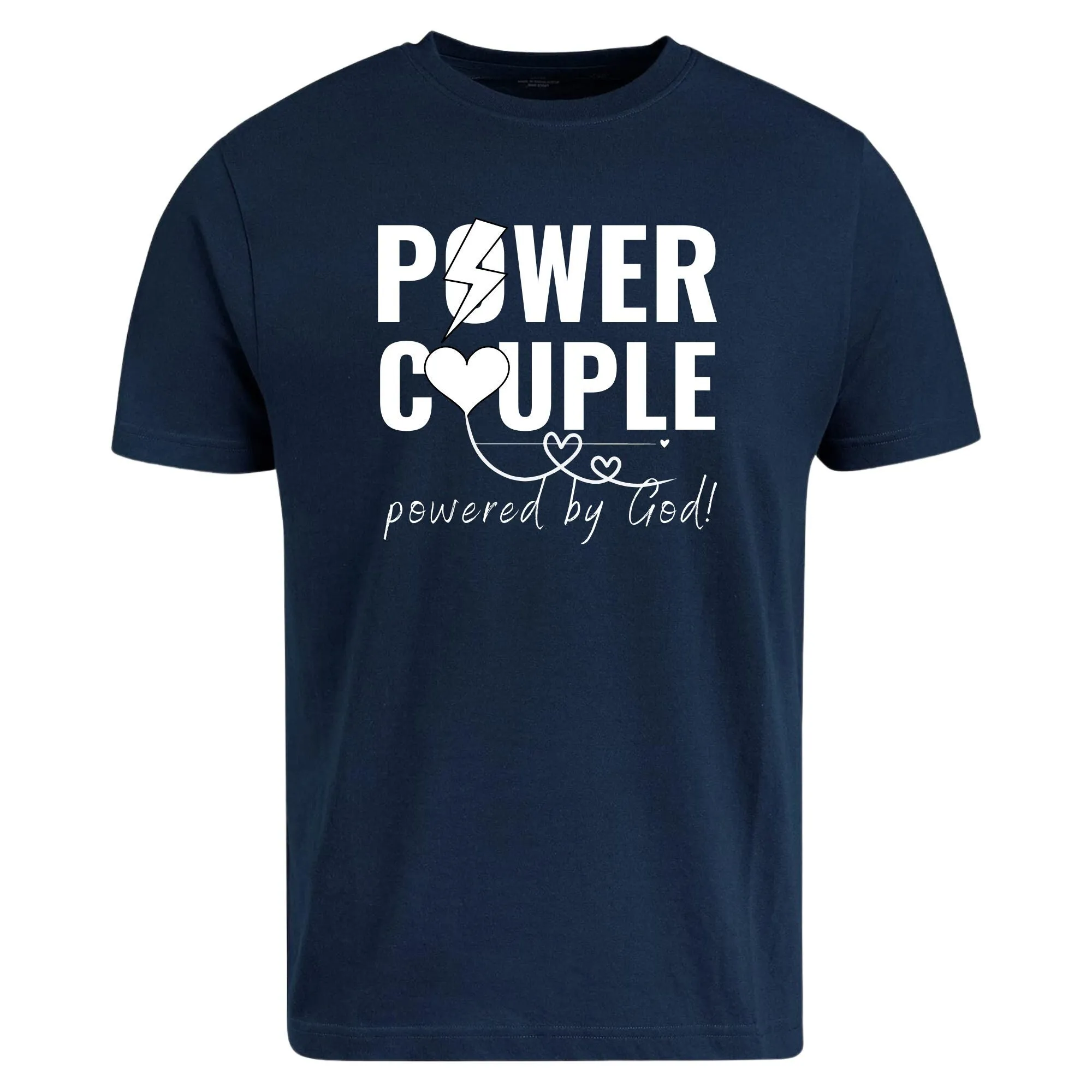 Funny Couples T Shirt Anniversary Honeymoon Couple Wedding Valentines Day Powered By God