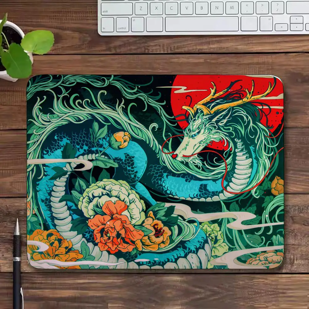 

Chinese Dragon E-sport Small Mouse Pad Gaming Laptops Mousepad Gamer Carpet Keyboard Mat Desk Protector Anime Cartoon Mause Pads