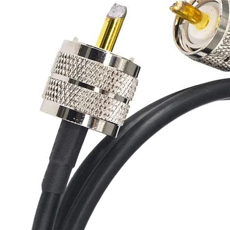 ABZW 6개입 CB 무전기 안테나 케이블 50Cm PL259 UHF 남성-남성 RG58 동축 패치 리드 아마추어 햄 라디오 CB 마린용