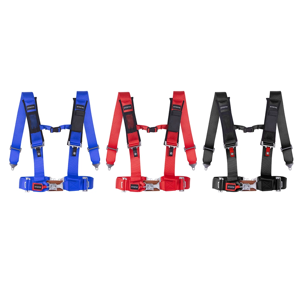KYOSTAR 3'' 4-Point Safety Harness with Ultra Soft Heavy Duty Shoulder Pads For Go Kart