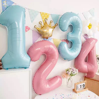 32inch Pink Blue Foil Birthday Balloons Helium Number Ballon Figures Wedding Decor Birthday Party Decorations Baby Shower Globos
