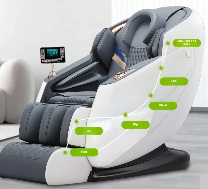 C107 grosir kursi Sofa nol gravitasi elektrik, kursi pijat Shiatsu Thai kaki seluruh badan