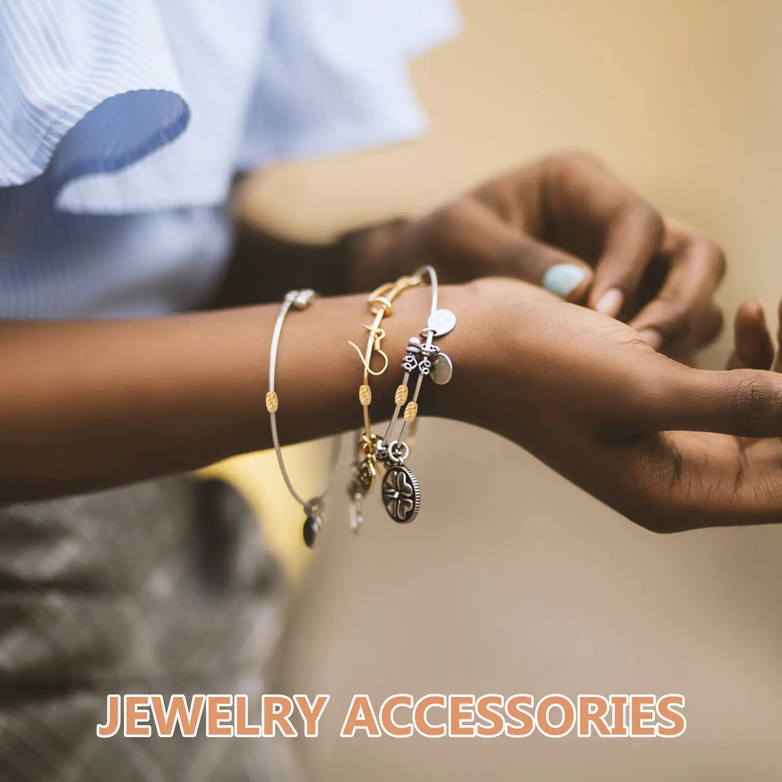 

6Pcs Barrel Spacer Beads Laser Cut Twill Design Golden Tone for DIY Bracelets Necklaces Earrings Jewelry Making Crafts