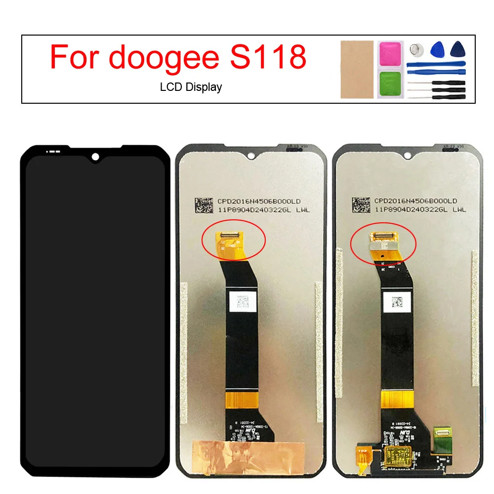 Touch Screen Digitizer Assembly for Doogee S118 LCD Display, LCD Screen Replacement Part