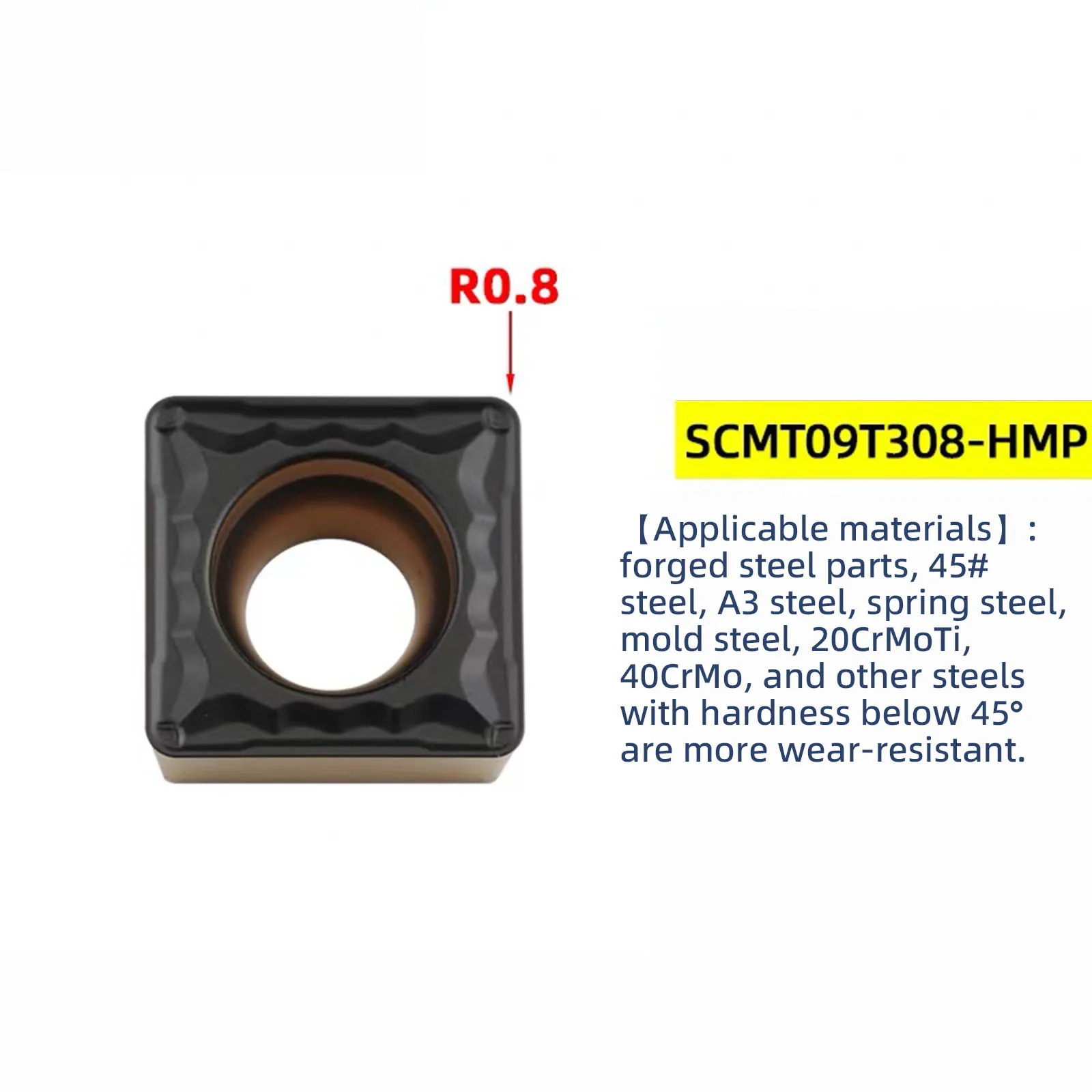 Imagem -06 - Carbide Turning Tool Blade Grupo Square Boring Peças de Torno Ferramentas de Corte Scmt 09t304 Scmt09t308 1pc 10 Pcs Aço Inoxidável