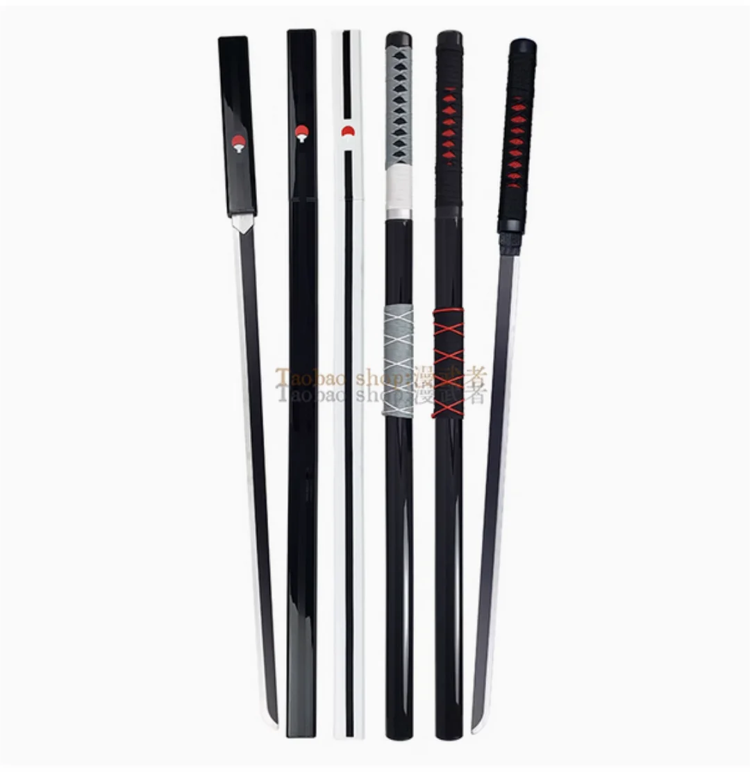 

High Quality Bamboo Blade Japanese Samurai Katana Ninja Straight Sword ABS Sheath Fit Training Weapon Cosplay Props Unsharp