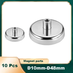 10 Pcs Salvage Permanent Neodymium Ndfeb Material With Internal Threaded Rod M3 M4 M5 M6 M8 Deep Sea Parts Super Strong Magnet