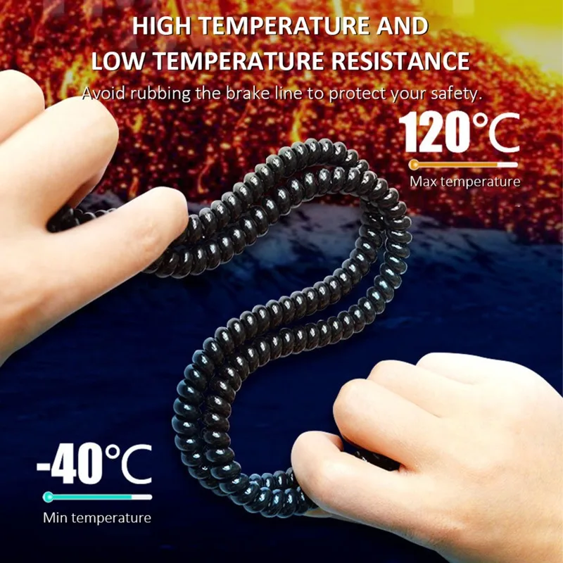 1/2PCS Bicycle Harness Winding Tube TPU Protective Sleeve for E-Bike Brake Wire Cable Organizer Spiral Wrap Portable Line Cover