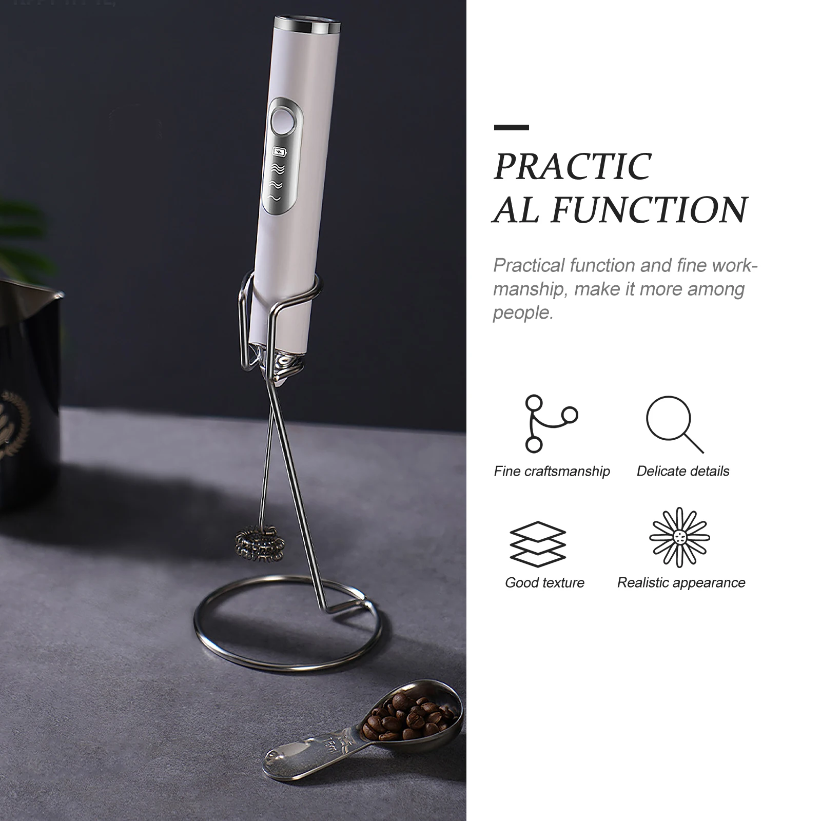 

2Pcs Stainless Steel Egg Mixer Bracket Sturdy Kitchen Utensil Stand Easy Clean Organized Silver Milk Frother Stand