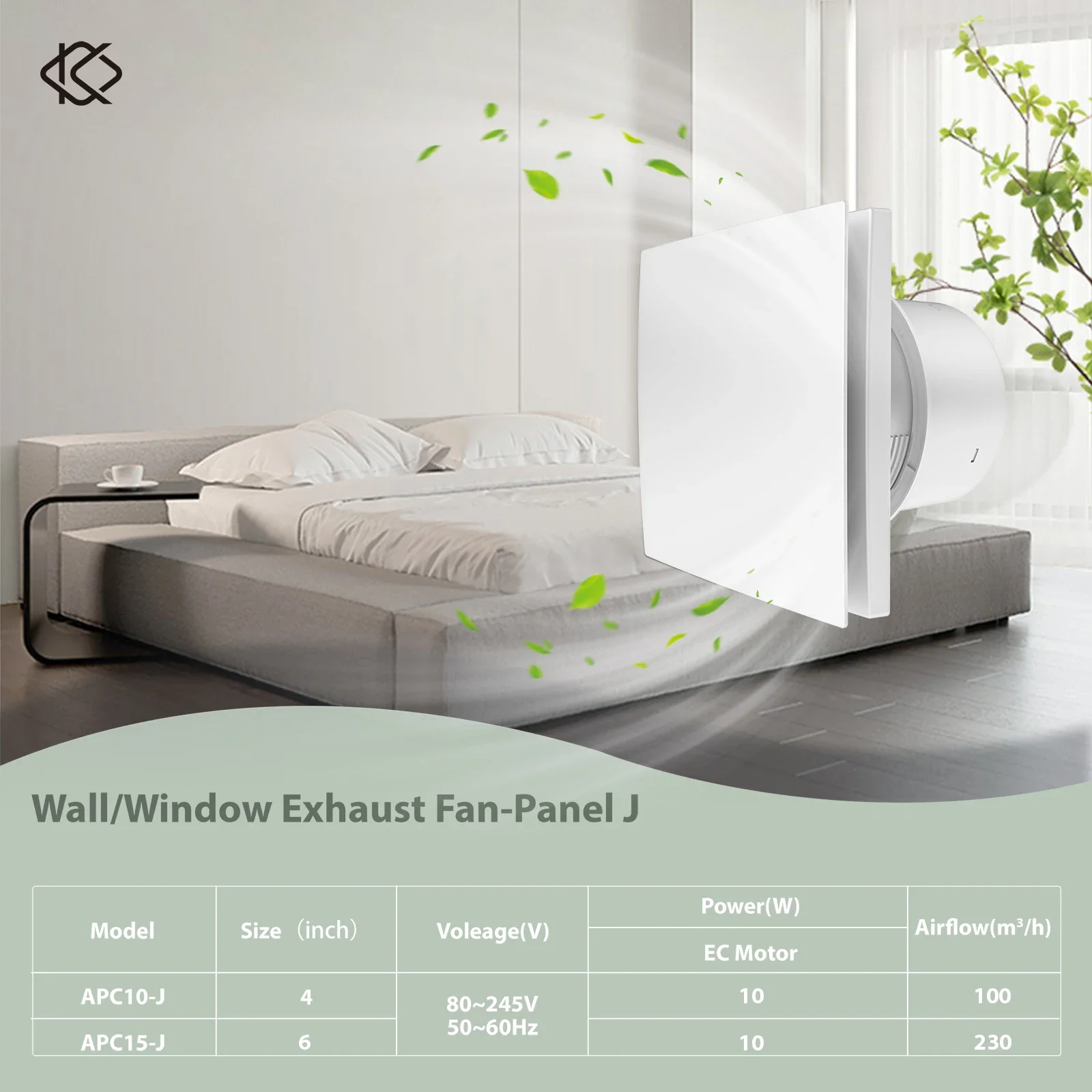 

Wall Mount Exhaust Fan 100/150 mm Reversible with Remote Control for Bathroom Kitchen Home Attic Ventilation Fan