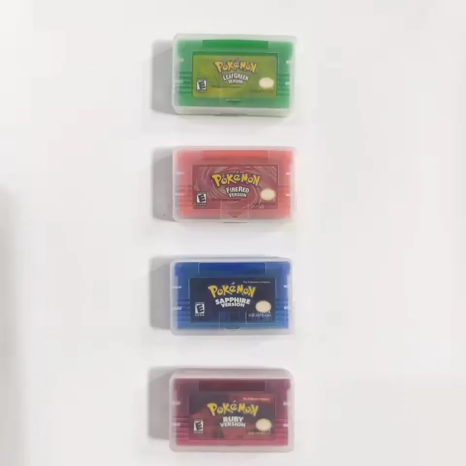 GBA Game Pokemon Series 32 Bit Video Game Cartridge Console Card Pokemon Emerald Ruby FireRed LeafGreen Sapphire Multi-language