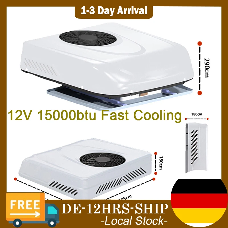 

Germany Universal 12V Cooling Automotive RV Rooftop air Conditioner Electric Parking Air conditioning for Camper Van Caravan Bus