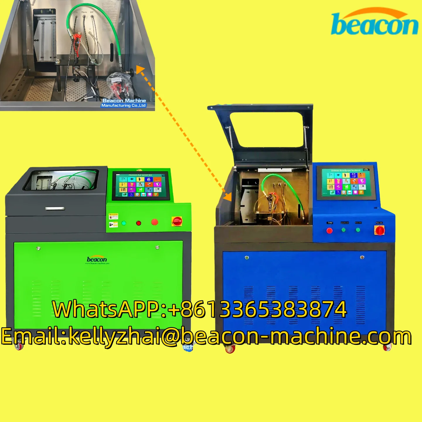 CRS6000 Diesel Fuel Common Rail Injector Test Bench With Beijing System and Printer Can test 4 Injectors at the Same Time