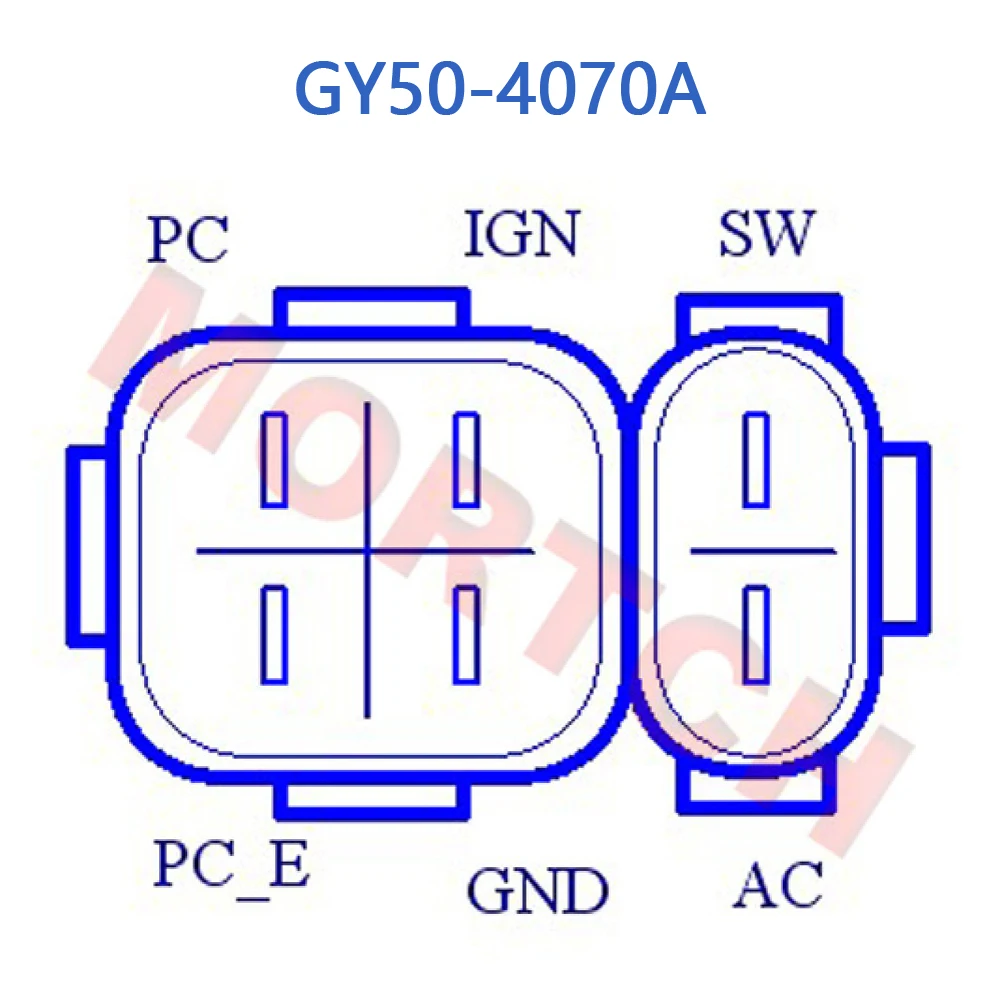 GY50-4070A GY6 50cc CDI Unrestricted 11,000rmp For GY6 50cc 4 Stroke Chinese Scooter Moped 1P39QMB Engine