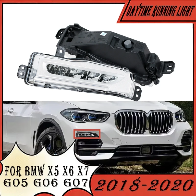 デイタイムランニングライトアセンブリフォグランプ-bmw-x5-x6-x7-g05-g06-g07-2018-2019-2020-63177406365-63177406366-drl-車用アクセサリー