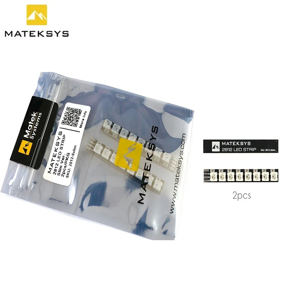 Matek Mateksys Arm Licht Led 2812 Led Strip Slim 57*8Mm Bord Voor Rc Fpv Drone Led Betaflight Inav Butterflight Cleanflight