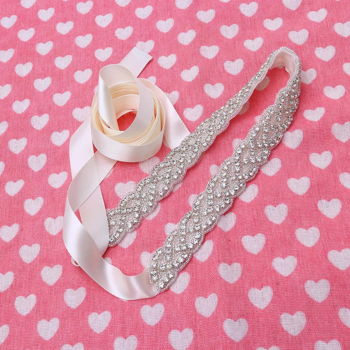 أنيقة البيج الزفاف حجر الراين كريستال فستان الزفاف حزام اللؤلؤ حجر الراين ديكور للعروس حزب المناسبات الرسمية