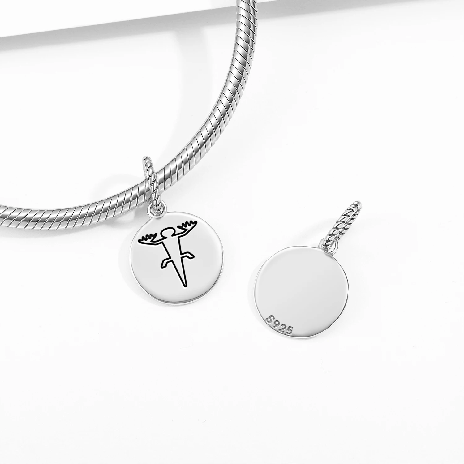 Nazca lines The Lizard Pendant 925 Sterling Silver Symbol Charm Bead for Women Bracelet Necklace Jewelry Fashion