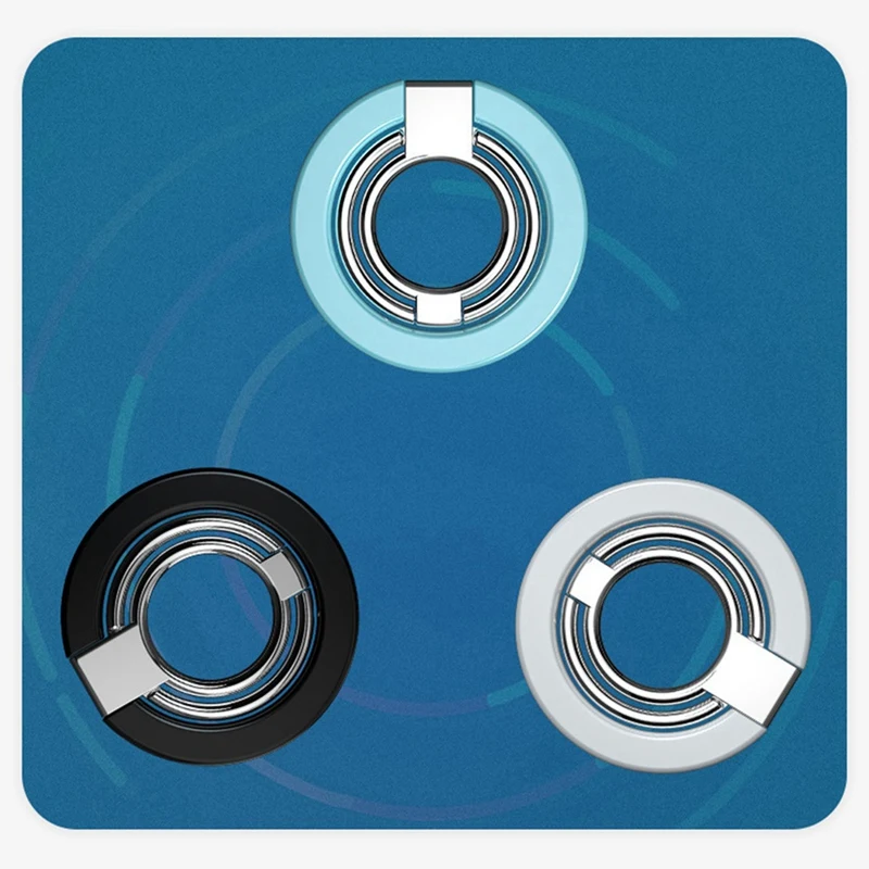 Cell Phone Ring Holder Kickstand 180° Rotation Ultra-Thin Metal Grip For Enhanced One-Handed Use