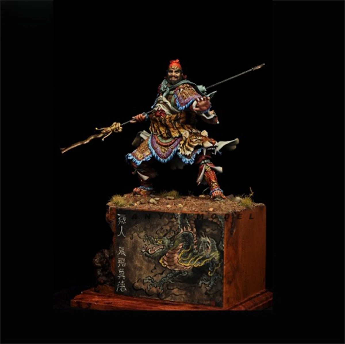 Kit de modelo de personaje de resina 1/16 sin pintar, General Zhang Fei de tres reinos, GK sin montar y sin pintar