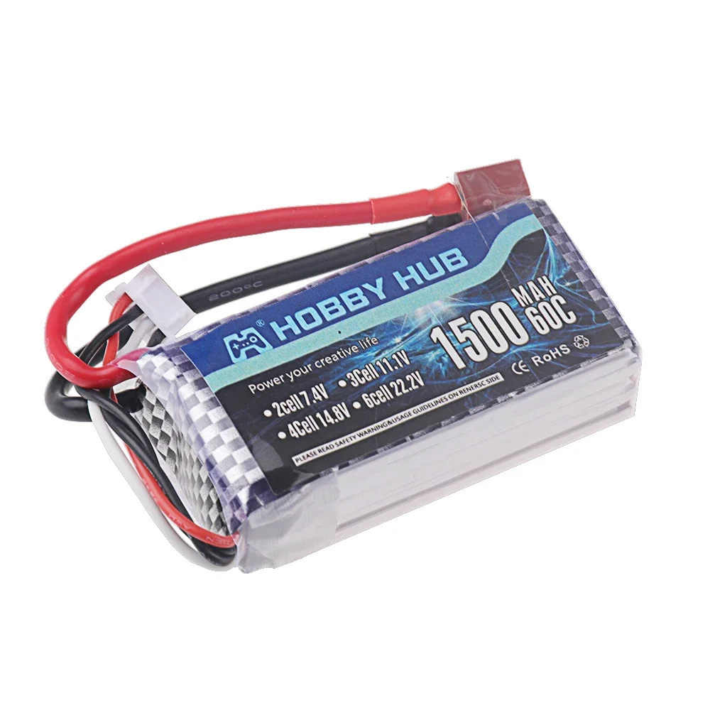 1/2Pcs 3S 1500mAh Lipo Battery 11.1V 60C Rechargeable Battery with T/XT30/XT60 Plug for RC Car Truck Drone Airplane FPV RC Parts