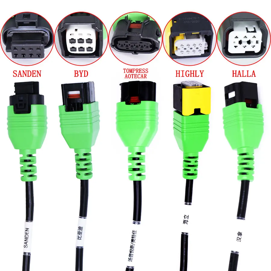 Auto AC Compressor Test Cable Set Electric Vehicles Repair Tools Car Accessories For BYD Volvo Tesla Trumpchi Roewe Geely