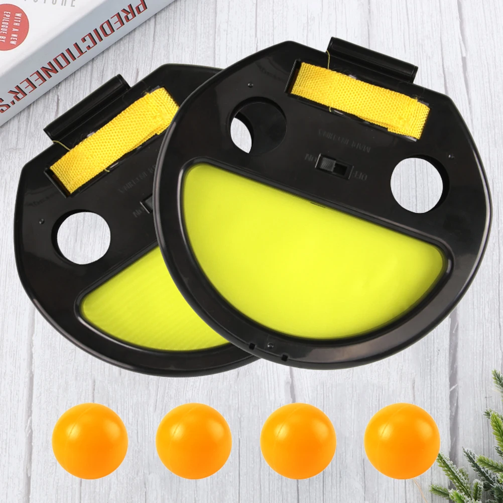 1 Satz Kinder Hand fangen Ball Schläger Eltern-Kind Outdoor-Sport Spielzeug Schläger werfen Ball wirft Tennisbälle Handclip