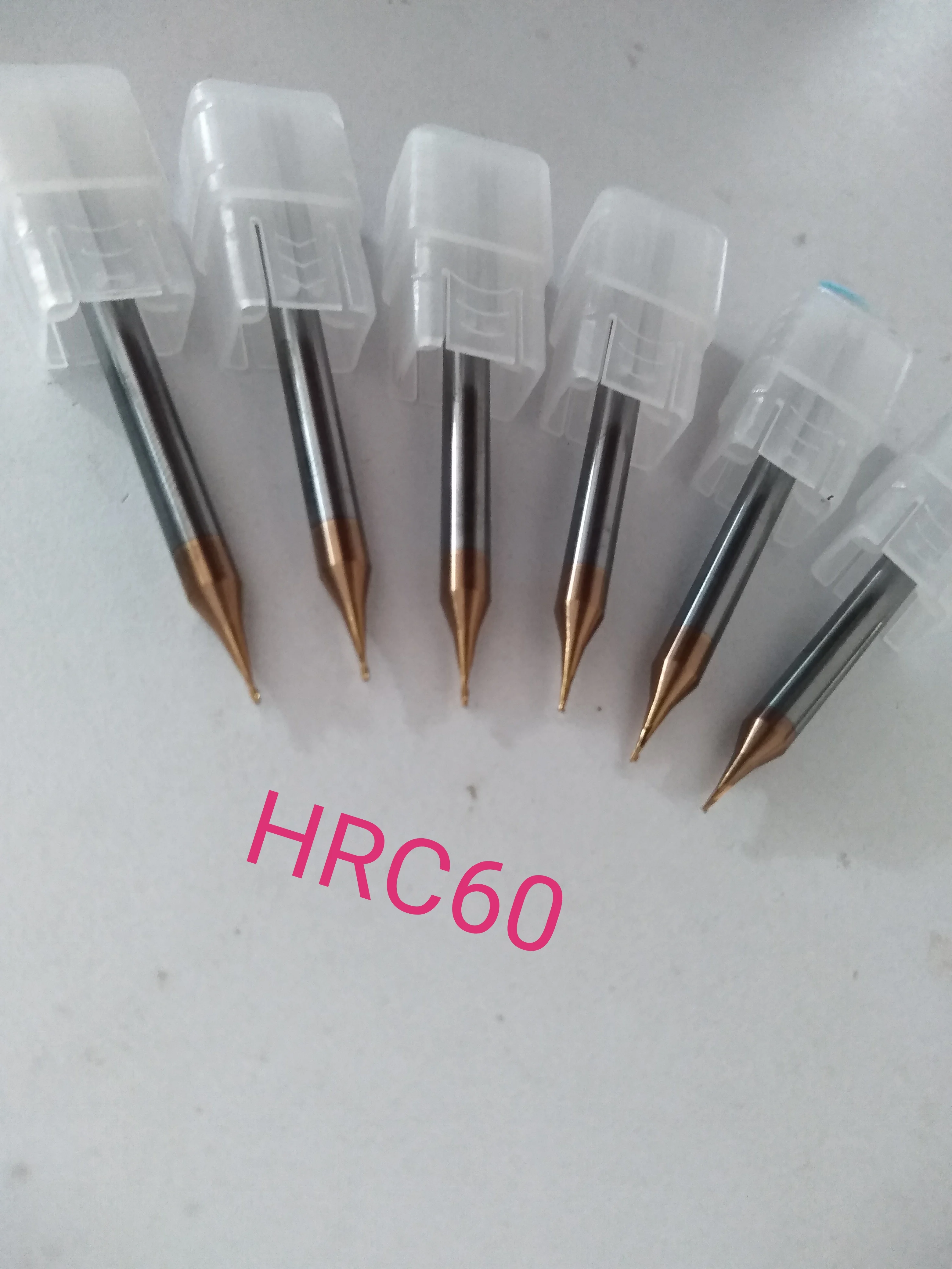 Jerray 0.2/0.3/0.4/0.5/0.6/0.7/0.8/0.9mm 2 flute HRC55/HRC60 Micro Carbide Flat  End Mill CNC Milling Router Bits