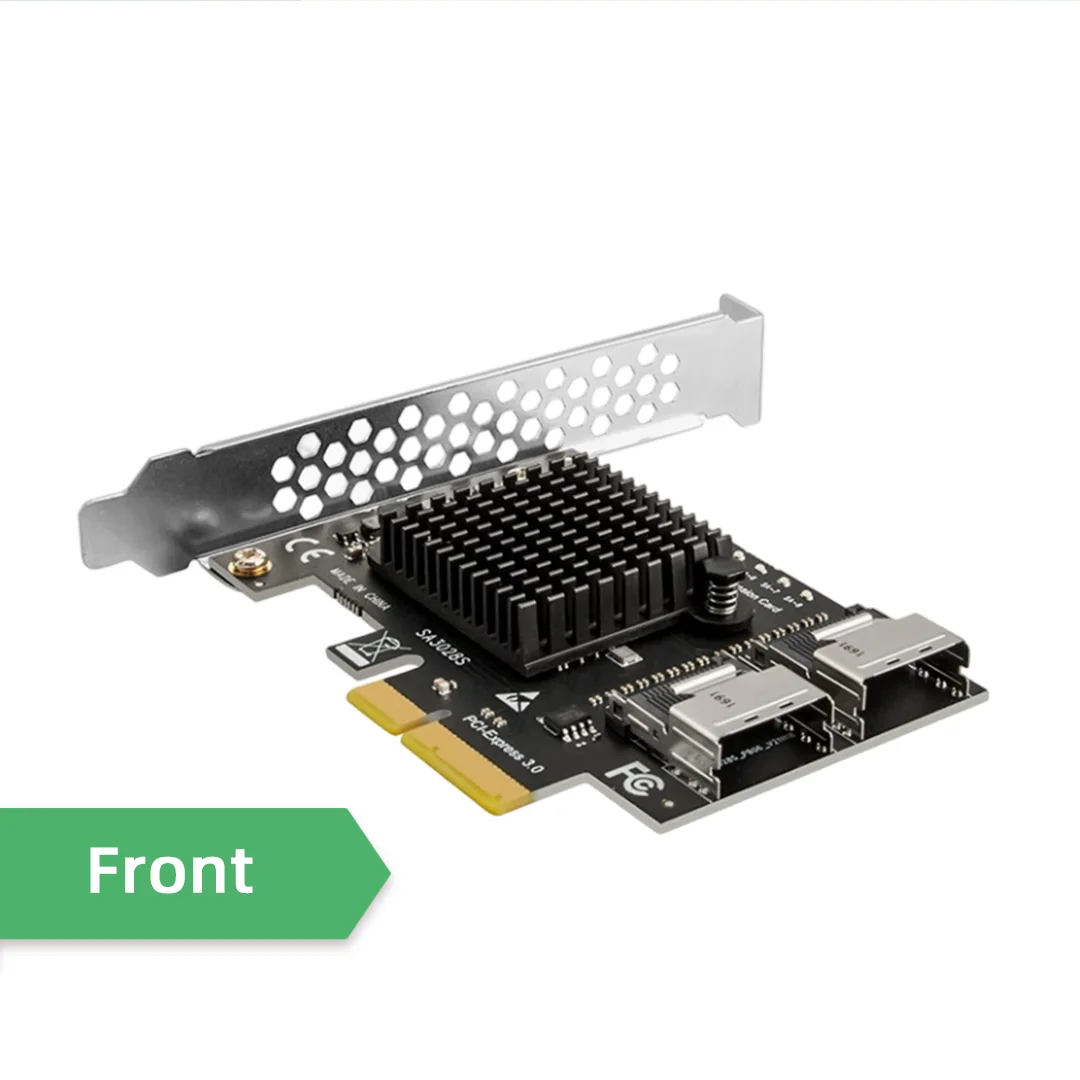 PCI-E X4 to SFF-8087 Adapter 8 Ports Mini SAS to SATA3.0 Hard Disk Expansion Card 6Gbps HDD Server Storage Controller Card