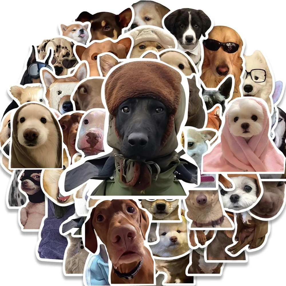 10/30/50pcs Kawaii 귀여운 만화 개 밈 스티커 재미 있은 낙서 데칼 방수 DIY 전화 스케이트 보드 수하물 스티커 포장