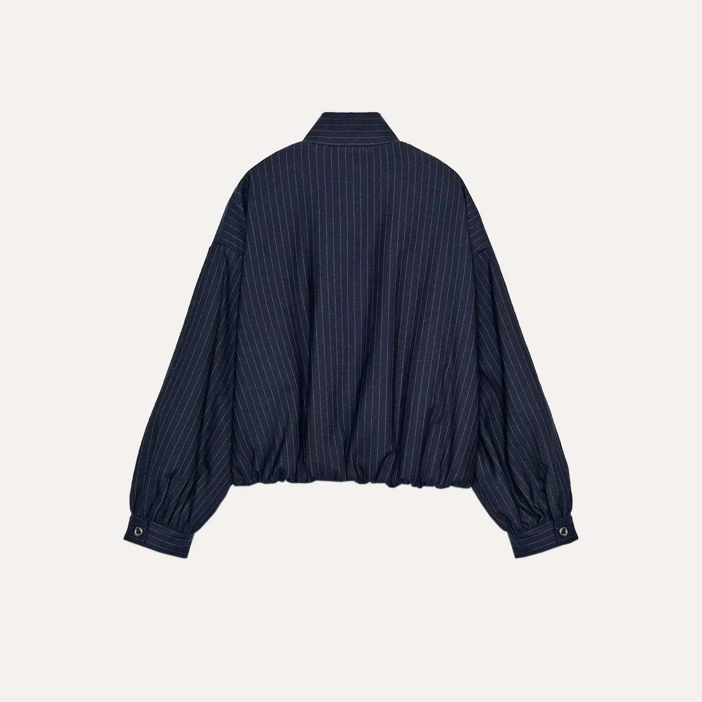 ファイオナブル レディース パイロットジャケット ストライプ柄 アウター コート スタンドフィット ロング丈 冬 2025 Z レディース アウター