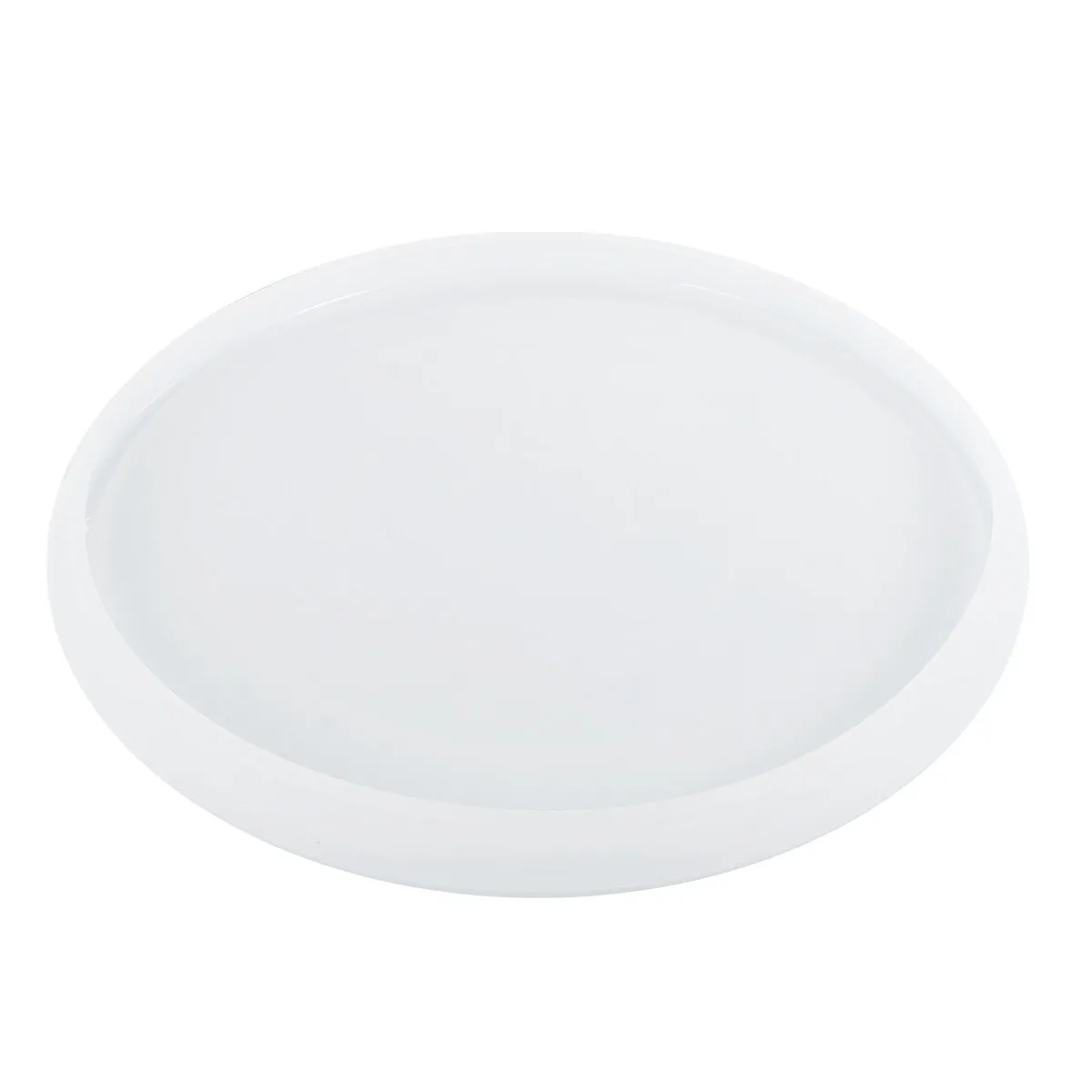 1Pcs Round Silicone Plate Mold Smooth Mirror Surface Flexible Resin Casting DIY Craft Coaster Art Supplies Silicone Mold