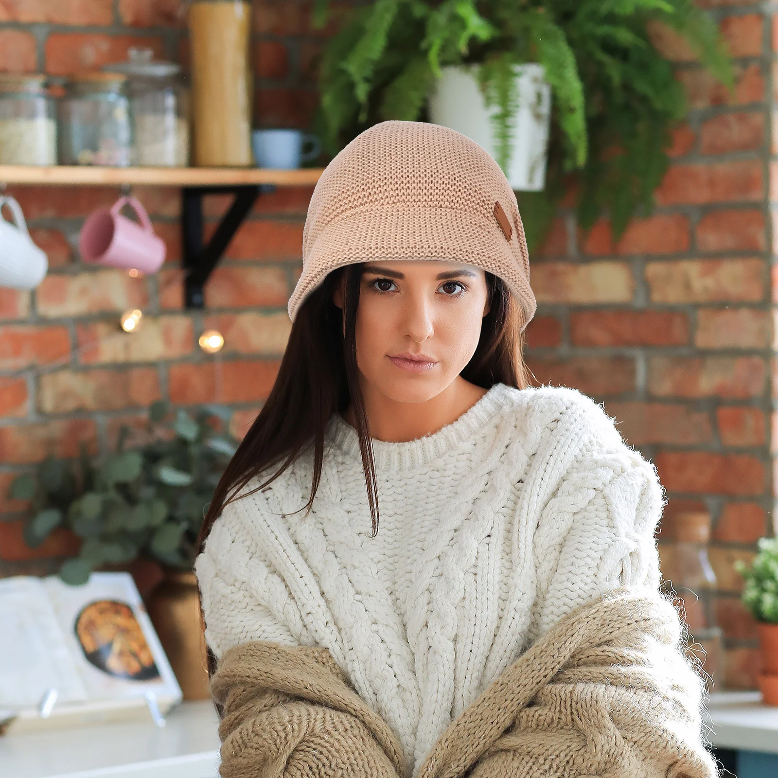 قبعة شتوية دافئة مريحة للاستخدام الخارجي، قبعة شتوية نسائية خفيفة الوزن سميكة للمشي والمشي لمسافات طويلة والتزلج للاستخدام اليومي #6