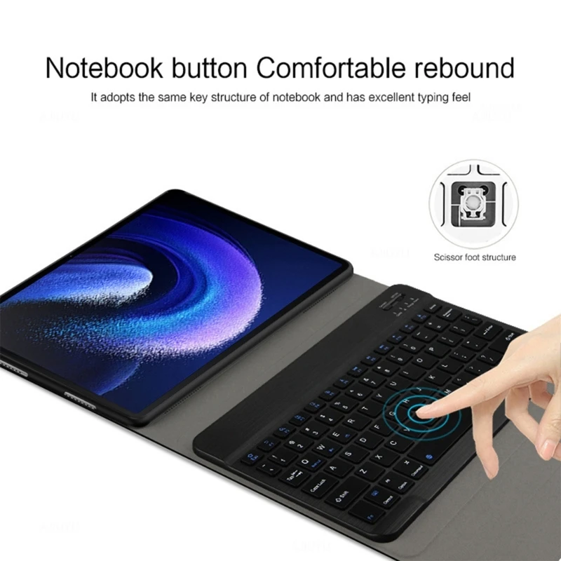 Magnetic Keyboard Case for Pad 9Pro 12.1in Tablets Protector Detachable Leather Cover Enhances Productivity 896C