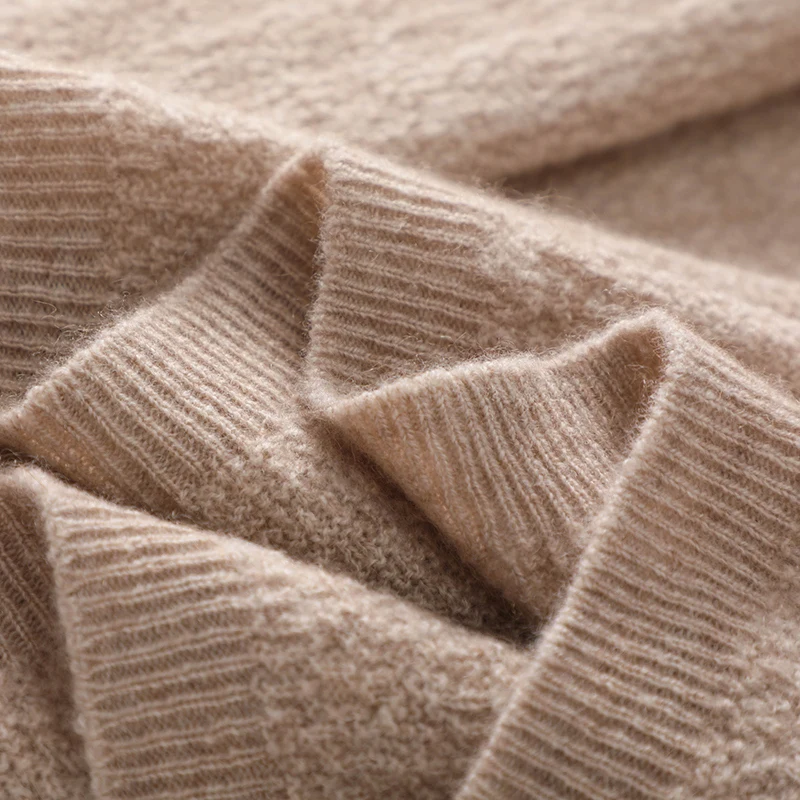 レディース100%カシミヤセーター カジュアル無地ニットプルオーバートップス ルーズパイルカラージャンパー ベースブラウス 暖かい