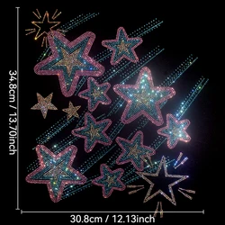 Sparkling Rhinestone Patches for Clothing Fashion Five pointed star DIY Sweater Exquisite Patch Clothing Decoration Accessories