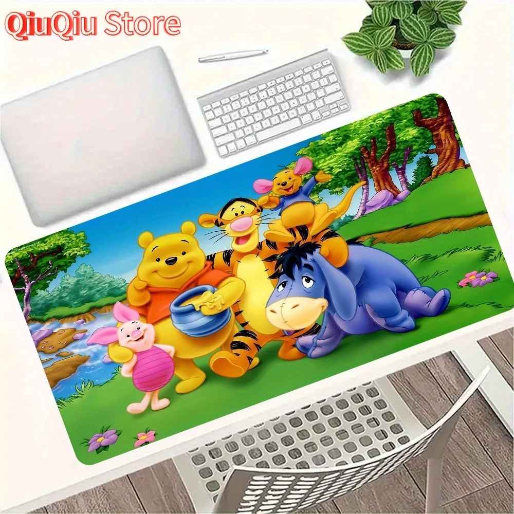 

1 шт. Летний карнавальный коврик для мыши с Винни-Пухом и друзьями — яркий мультяшный дизайн с Винни, Пятачком, Тигром, Иером и Кроликом —