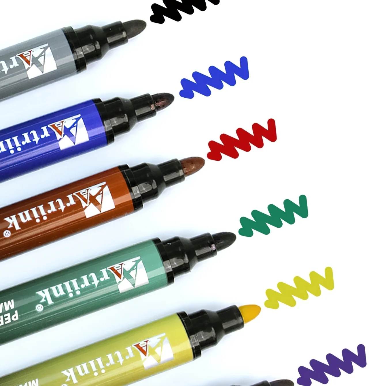 1pc/14pcs Non-Erasable Colorful Permanent Marker Fine Bullet Tip 2-3mm Quick Dry Fade Resistant for Dark & Smooth Surfaces A3249