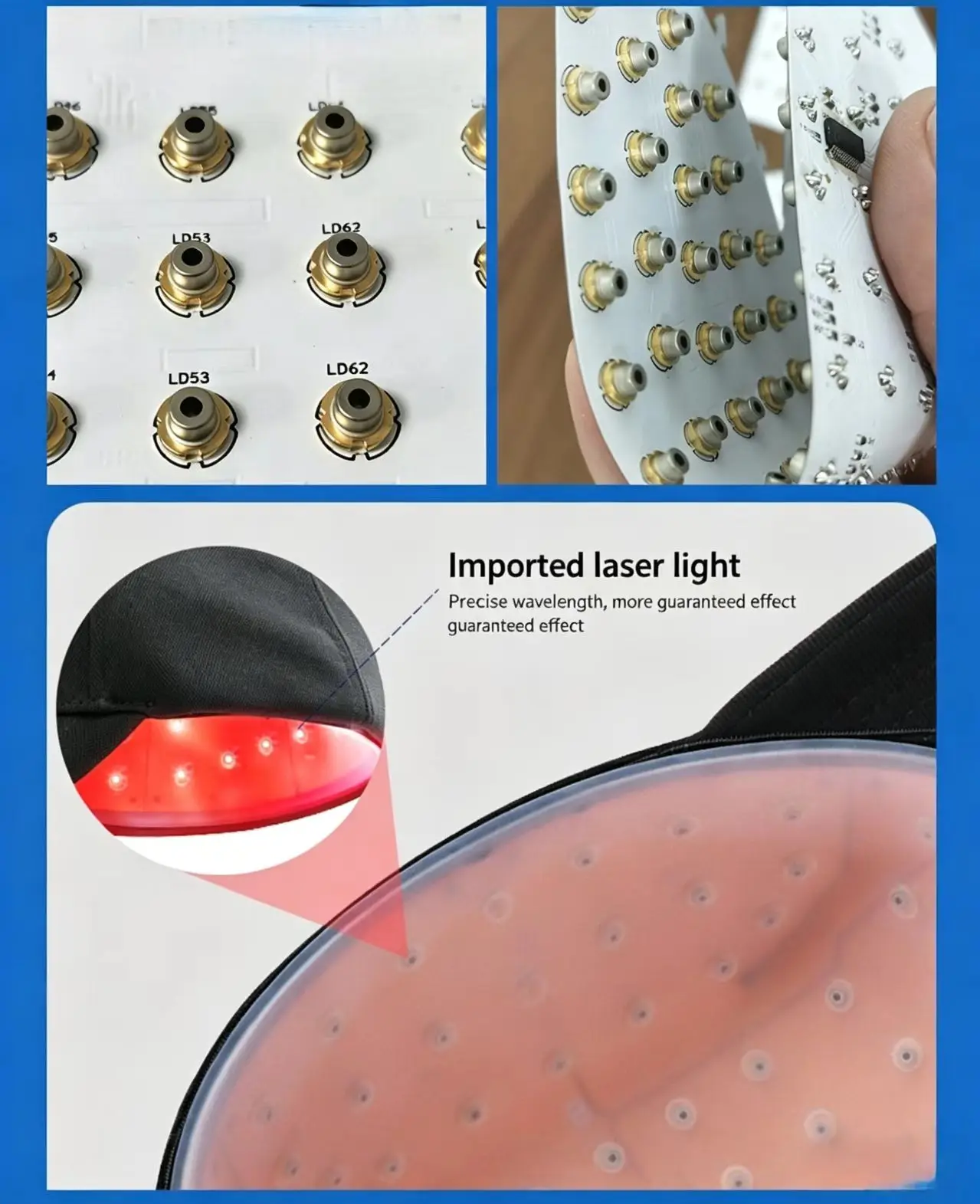 650nm LLLT Laser Hair Growth Cap Low Level Laser Therapy for Hair Regrowth Treat Thinning Hair and Baldness