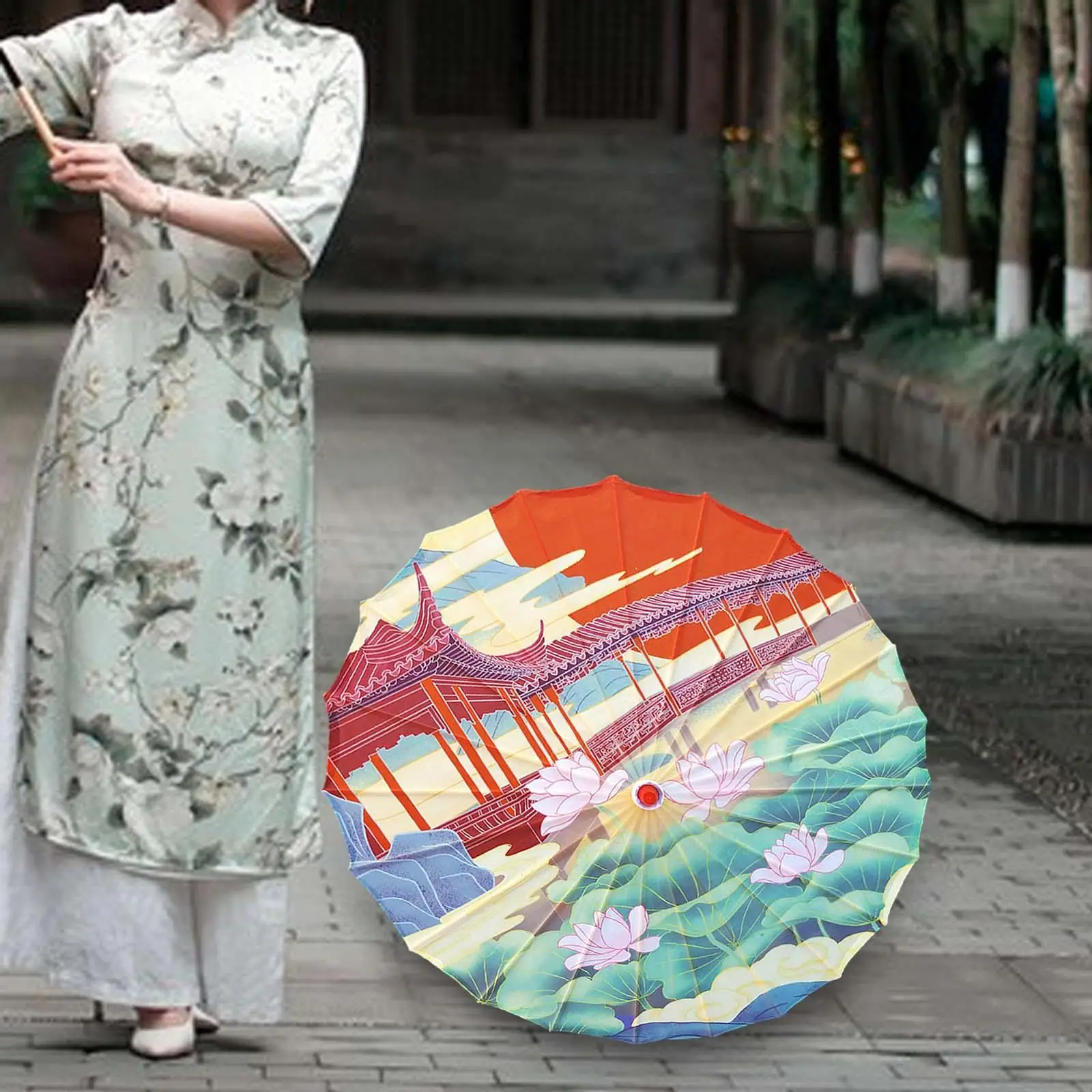 Chinese Style Oiled Paper Umbrella for Photography Village Scenery Events