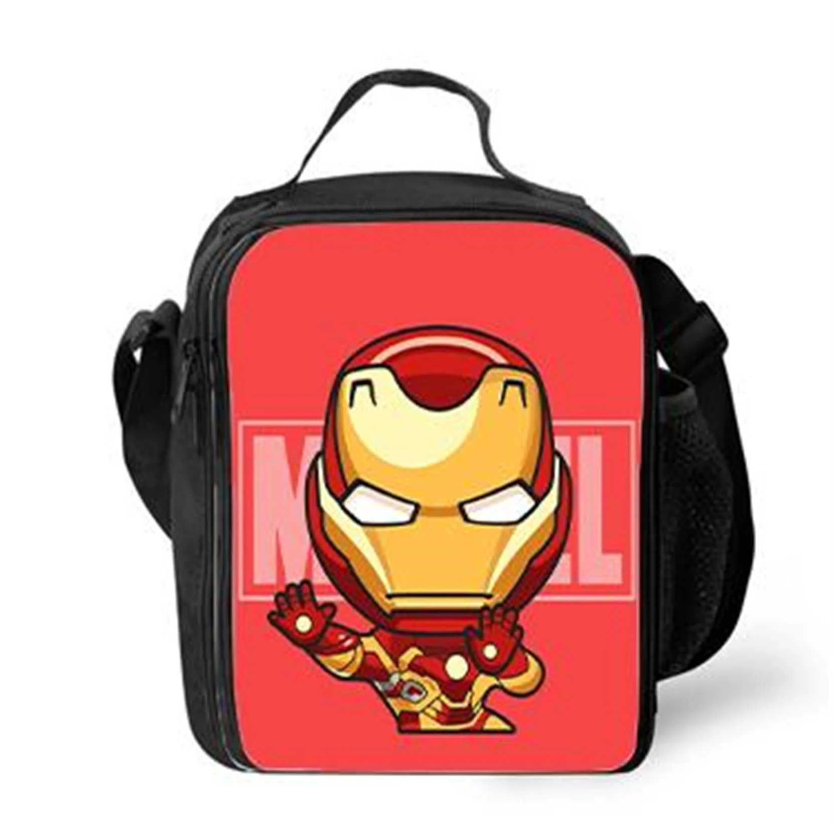 

Iron Man Insulated Thermal Bag School Kid Lunch Box,Marvel Classic Super Hero Durable Picnic Bag