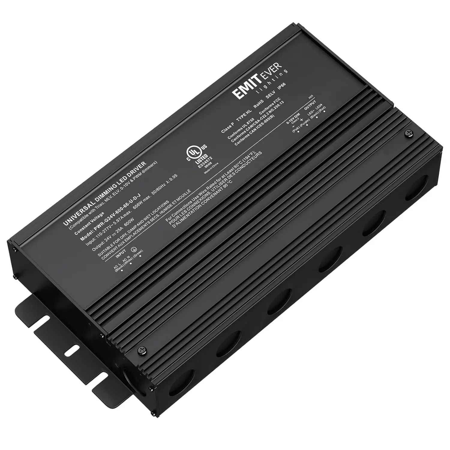 DC 24V Transformer, 5-in-1 Dimming: ELV/MLV/TRIAC / 0-10V / 1-10V