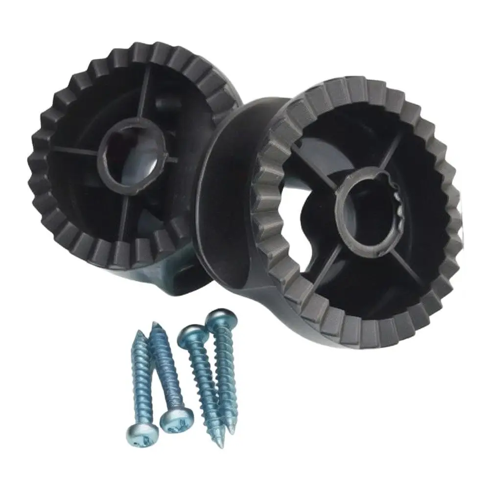 Outdoor Swing Canopy Mounting Kit - 2 Black Plastic Bent Pipe Accessories for Stable Canopy Attachment and Alignment