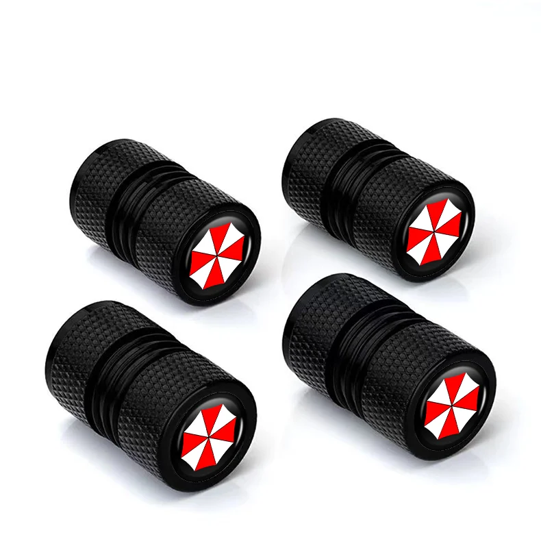 Aluminum Car Tire Valve Stem Caps for Cars Bike Trucks Motorcycles For Umbrella Corporation Logo Automobiles Car Accessories