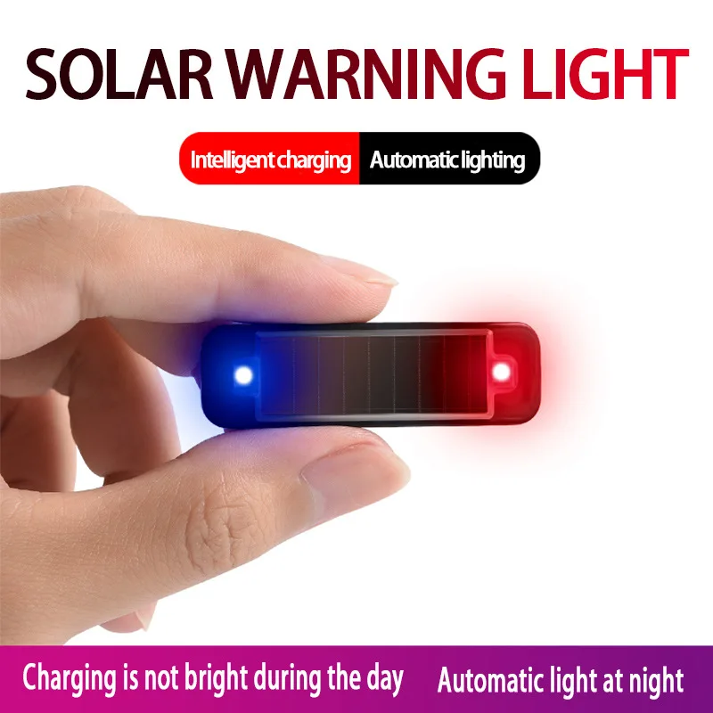

D2 Mini LED Solar Power Car Warning Light Night Security Simulated Alarm Wireless Anti-Theft Caution Lamp Flashing Alarm Lights