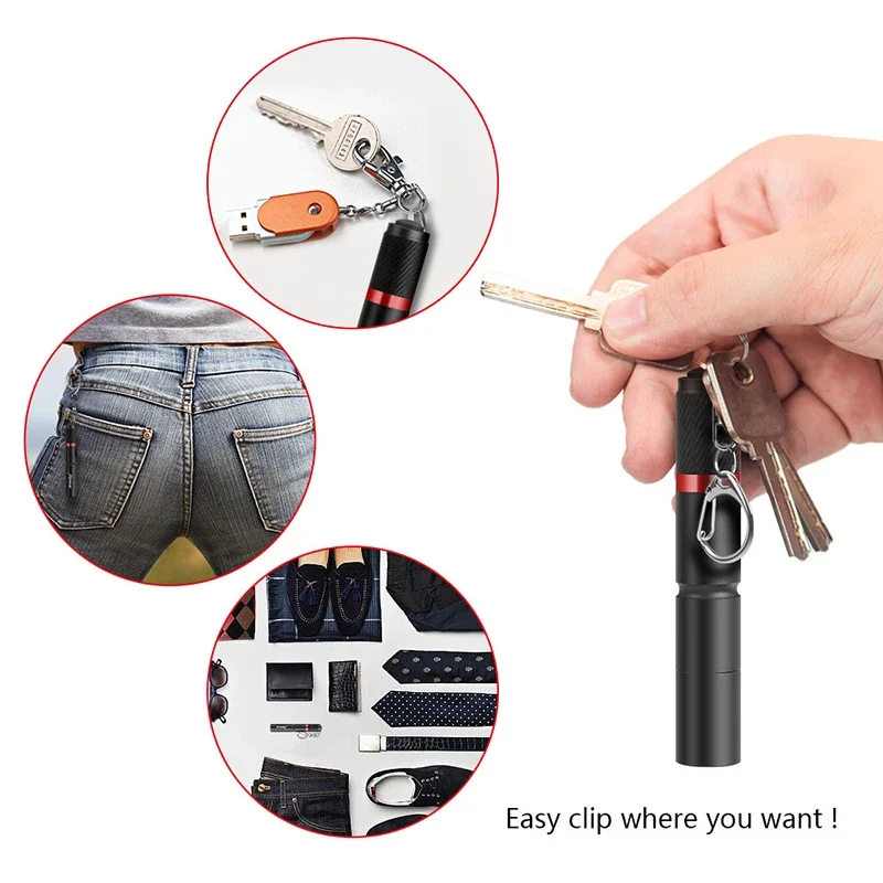 Mini LED Flashlight Portable Pen Lights Pocket Emergency Light Small Torch Keychain Lantern