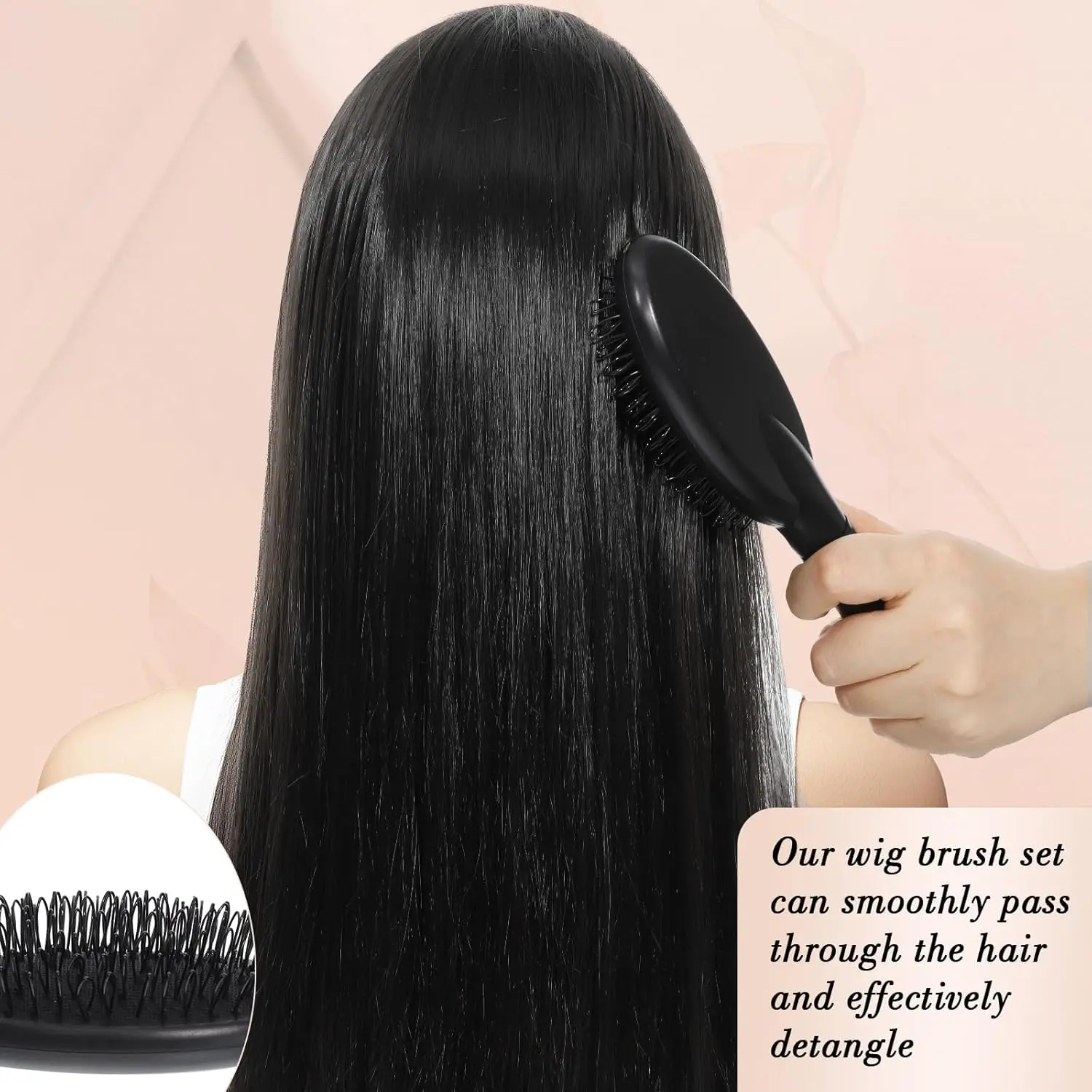 Wig Head Stand with Wig Brush Comb Set