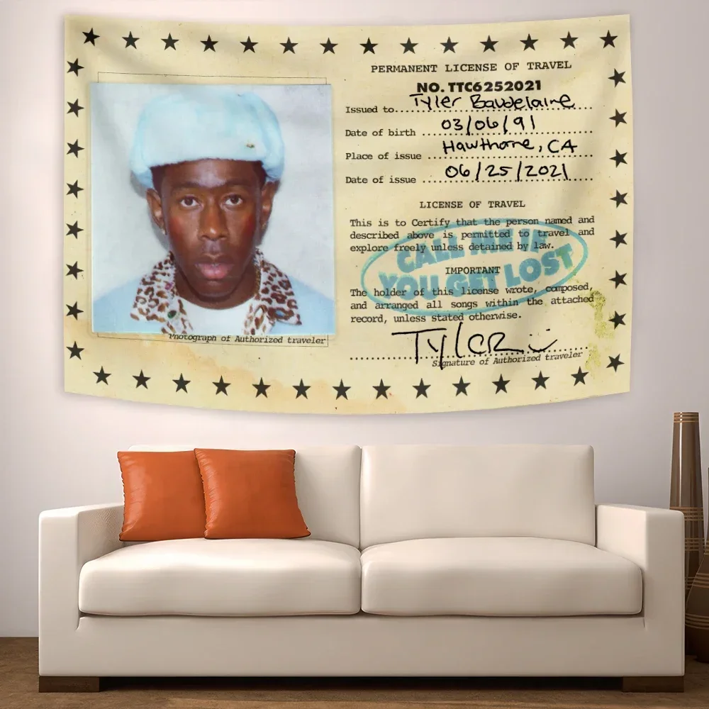 90x150cm Tyler The Creator Flower Boy Tapestry Printing Art For Wall Hanging Bedroom Living Room Decor College Dorm Banner