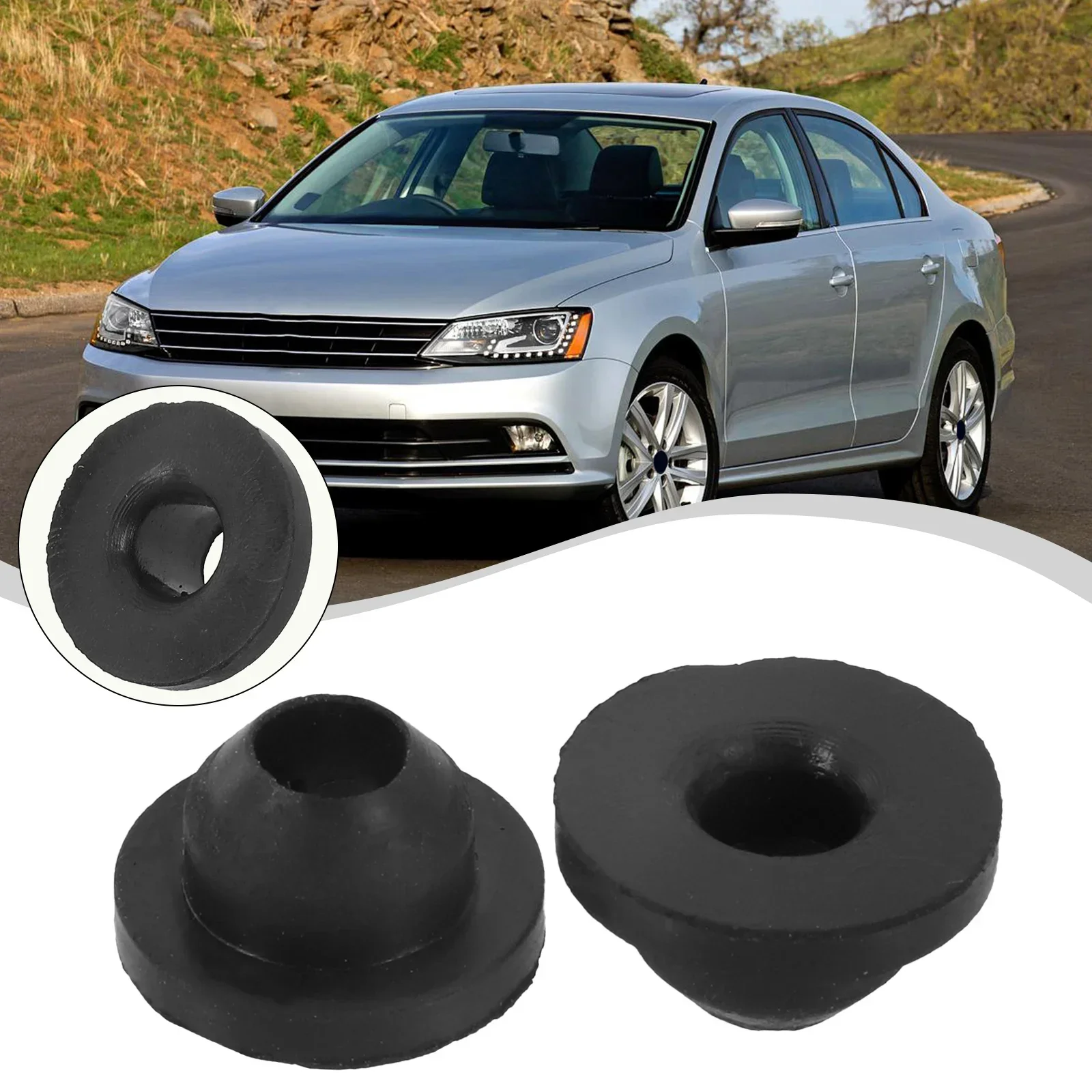 2PCS Washer-Bottle Pump Rubber Grommet A1239973681 For Passat For Opel For Vauxhall 443955465 Car-Accessories-Tools